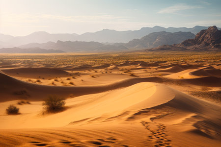 sandy desert landscape generative ai.の素材