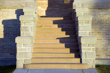 Steps leading up to a historical building.