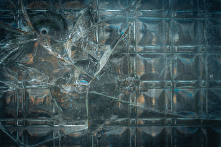 Broken glass texture. Abstract background for design with copy space.