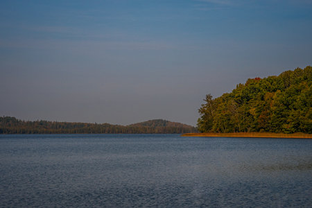 Lake in the forest. Lake in the forest. Lake in the forestの写真素材