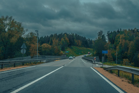 Scenery view on the road to Sergiev Posad.の写真素材