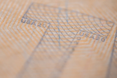 Close up of an envelope with a stamp. Shallow depth of field.の写真素材