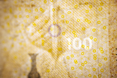 Danish paper money Close-upの写真素材