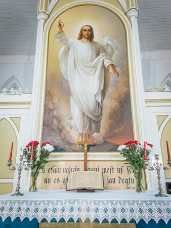 The interior of the Cathedral of the Assumption of the Blessed Virgin Mary.の写真素材
