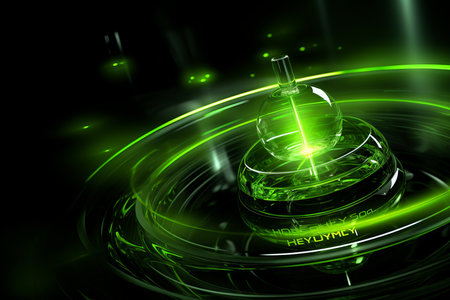 Hydrogen fuel tanks, charging stations, and symbols for clean energy vehicles and infrastructureの素材