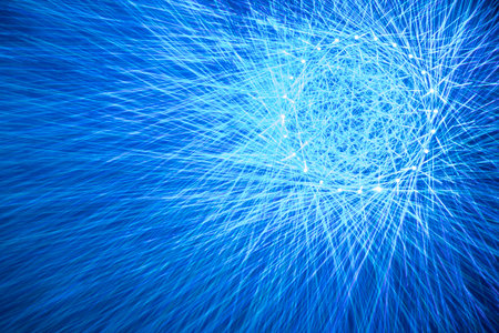 abstract blue background with some smooth lines in it (see portfolio for more in this series)の写真素材