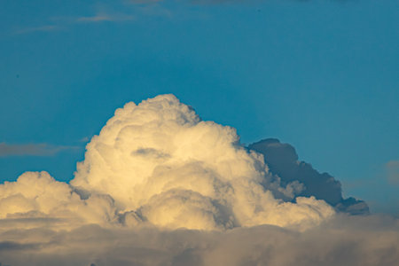 Cloudscape has been developing in gorgeous form. The clouds have been developing in gorgeous form.の写真素材