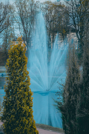 Fountain in the park. Fountain in the park. Fountain in the parkの写真素材