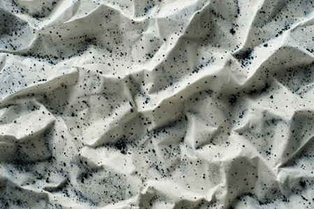 Peach Fuzz recycled craft paper texture as background. Grey paper texture, Old vintage page or grunge vignette of old newspaper. Pattern rough art creased grunge letter. Hardboard with copy space for text.の素材