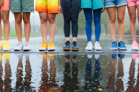 A fun and quirky celebration, Different Shoes Day, where people wear mismatched shoes to highlight individuality and creativity. event embraces a playful spirit by wearing different shoes on each footの素材