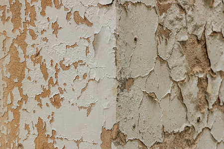 Old cracked paint on wall. Abstract background and texture for design.の写真素材