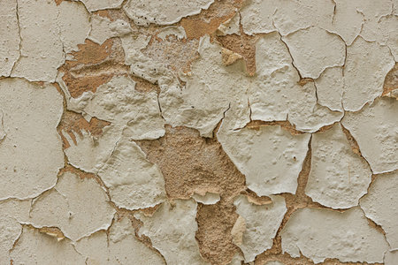Old cracked paint on the wall. Abstract background and texture for design.の写真素材