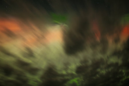 Far being shone nebula and star field against space with stars.の写真素材