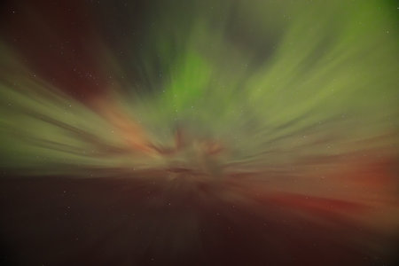 Aurora borealis in the night sky. Northern lights.の写真素材