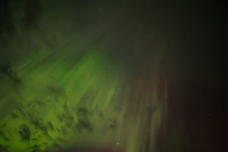 Aurora borealis, Northern lights,  in the night skyの写真素材