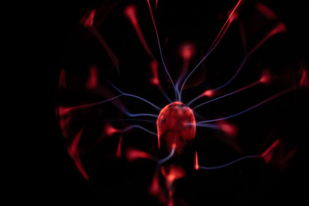 Digital illustration of  neuron  in  colour   background.の写真素材