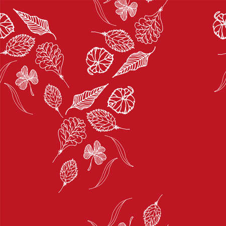Seamless pattern with leaves. Design for paper, covers, interior decoration.のイラスト素材