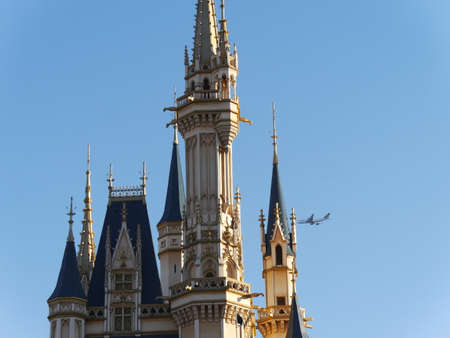 Blue roof castleのeditorial素材