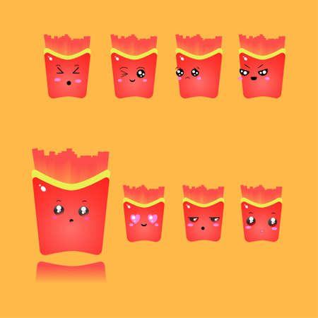 Cute Lava French Friesのイラスト素材