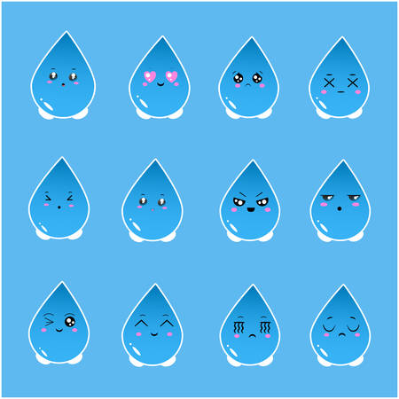 Cute Water Dropのイラスト素材