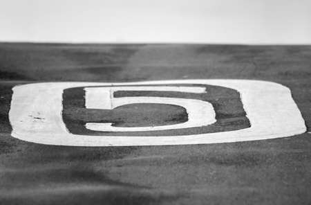 undulating road with a speed limitの写真素材