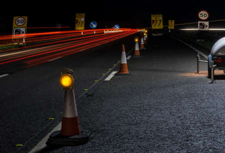 The road at night.