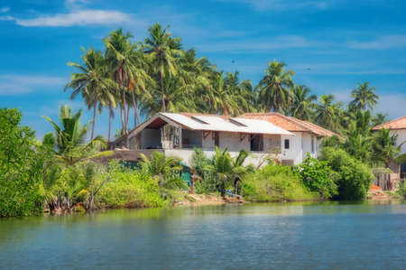 A Dutch canal in Negombo, Sri Lanka.の写真素材