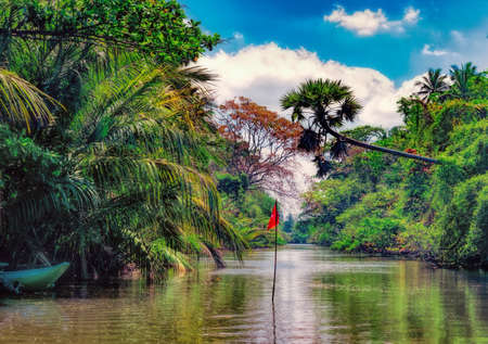 A Dutch canal in Negombo, Sri Lanka.の写真素材