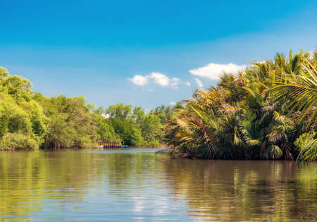A Dutch canal in Negombo, Sri Lanka.の写真素材