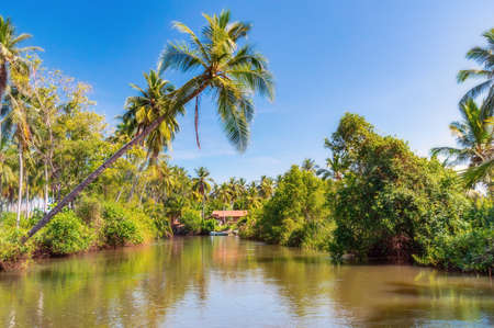 A Dutch canal in Negombo, Sri Lanka.の写真素材