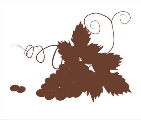 silhouette of grapesのイラスト素材
