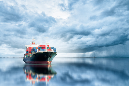 Logistics and transportation of International Container Cargo ship in the ocean, Freight Transportation, Shippingの写真素材