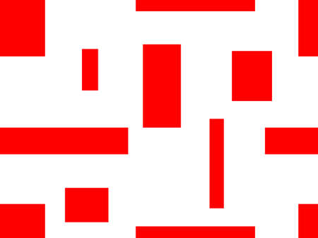 Abstract red quadrangles seamless pattern. Geometric tiles in motion elongated and compressed form mosaic ready for vector assembly.のイラスト素材