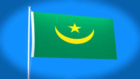the national flag of Mauritaniaの写真素材