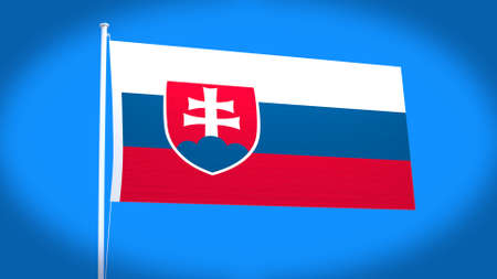 the national flag of Slovakiaの写真素材