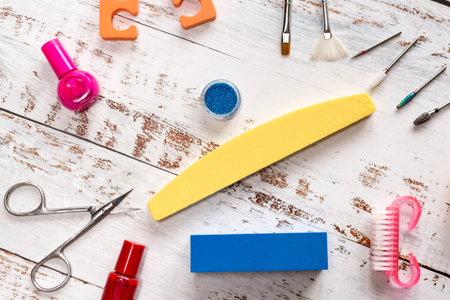 happy New year. Christmas gifts, Lollipop lie wooden background. the view from the topの写真素材