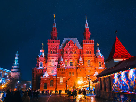 MOSCOW, RUSSIA-JANUARY 31, 2020: state historical museum on the Red Squareのeditorial素材