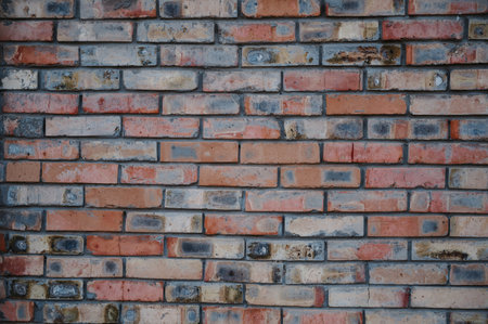 An old brick wall, the facade of the building. Abstract texture backgroundの写真素材