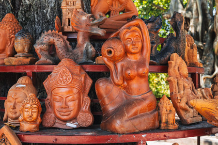 Many different figures from clay.の写真素材