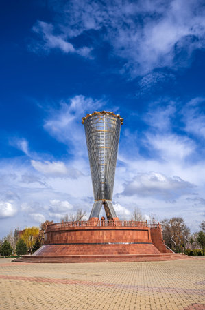 Shymkent independence park monument statueの写真素材