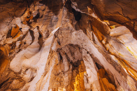 Inside view of the Marble Mountains in Da Nang.の写真素材