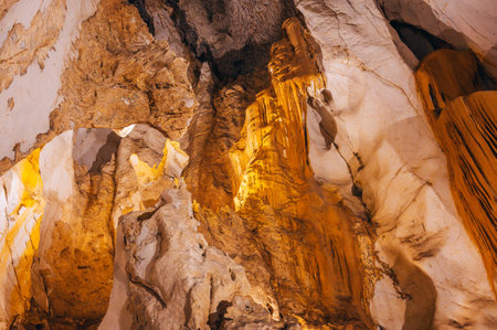 Inside view of the Marble Mountains in Da Nang.の写真素材