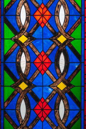 Abstract multicolored vintage window patternの写真素材