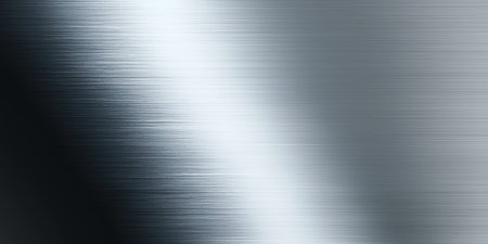 abstract brushed metal texture with silver gradient and horizontal lines, perfect for modern backgrounds and industrial design projectsの素材