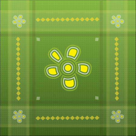 Vector seamless pattern with flowerのイラスト素材
