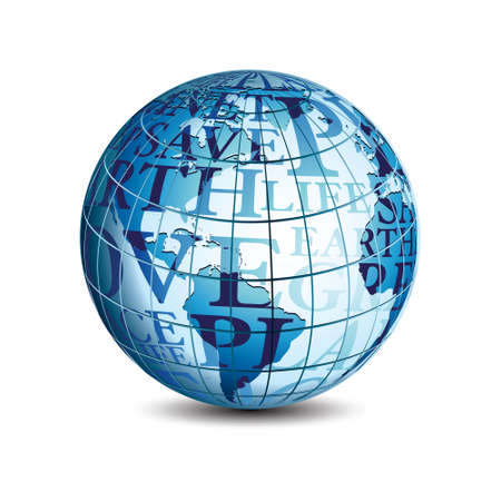 Vector Globe with textのイラスト素材