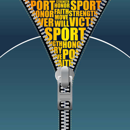 Zipper style background _ sportのイラスト素材