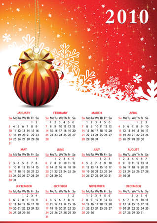 Calendar 2010のイラスト素材