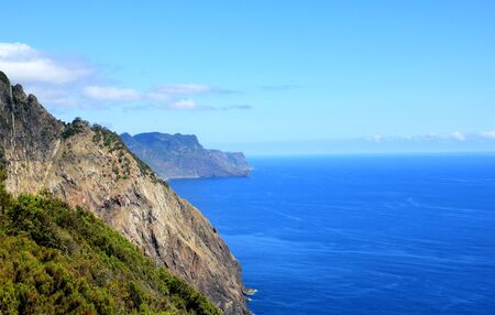 Cliffs of Madeira Island in the Atlantic Oceanの写真素材