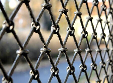 Old rusty fence in detail